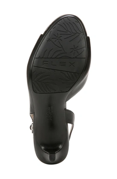 Lifestride Teller Womens Embossed Slingback Ankle Strap In Black
