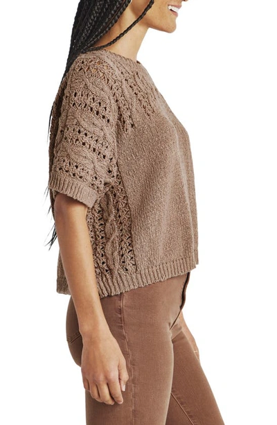 Splendid Mason Short Sleeve Sweater In Macchiato
