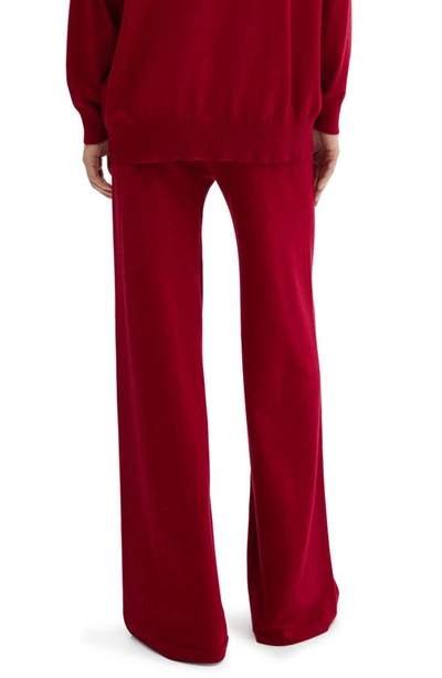 Shop Mango Knit Flare Pants In Red