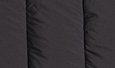 Shop Mango Water Repellent Puffer Coat With Faux Fur Trim Hood In Black