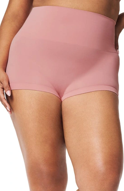 Shop Spanx Everyday Shaping Boyshorts In Camellia Pink