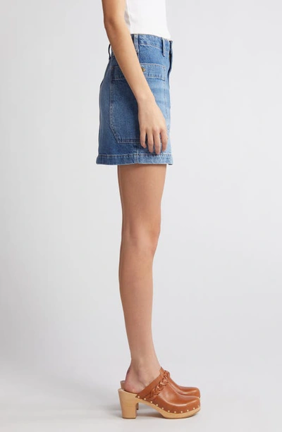 Shop Frame Cargo Denim Miniskirt In Morey