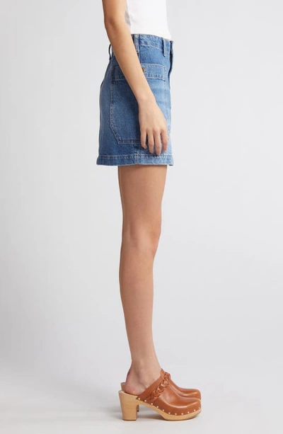 Frame Cargo Denim Miniskirt In Morey