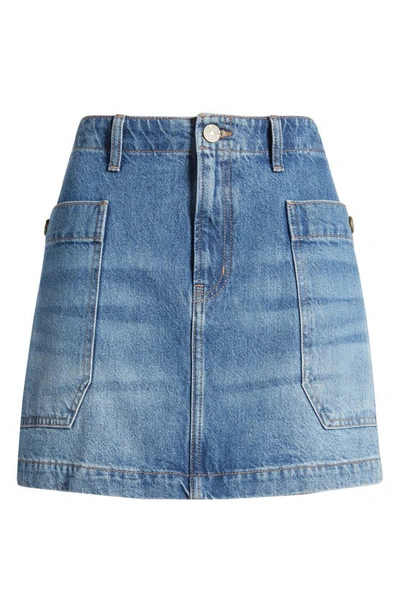Frame Cargo Denim Miniskirt In Morey
