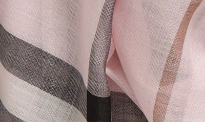 Burberry Giant Check Gauze Scarf In Pale Candy Pink