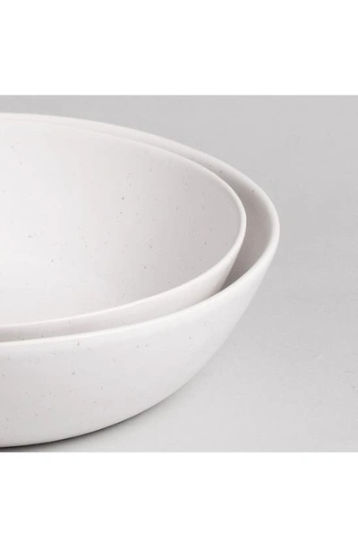 Shop Fable The Low Set Of 2 Serving Bowls In Speckled White