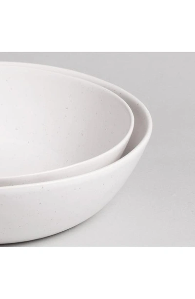 Fable The Low Serving Bowls Set Of 2 In Speckled White