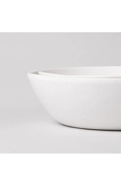Shop Fable The Low Set Of 2 Serving Bowls In Speckled White