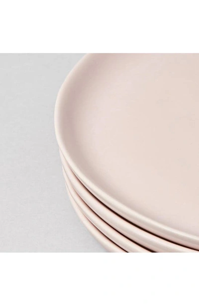 Shop Fable The Dinner Set Of 4 Plates In Blush Pink