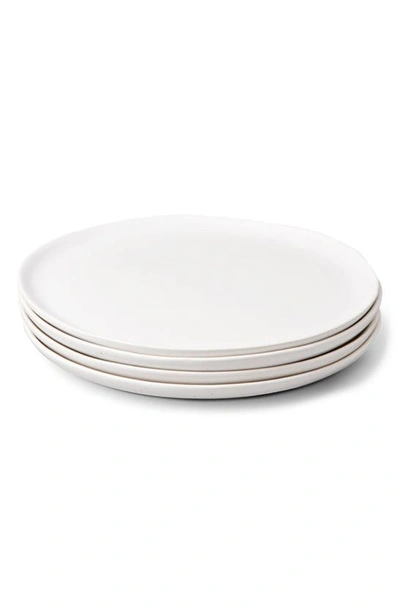 Shop Fable The Dinner Set Of 4 Plates In Speckled White
