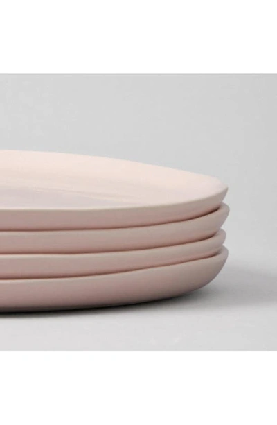 Shop Fable The Dinner Set Of 4 Plates In Blush Pink