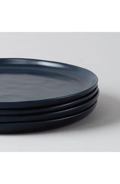 Shop Fable The Dinner Set Of 4 Plates In Midnight Blue