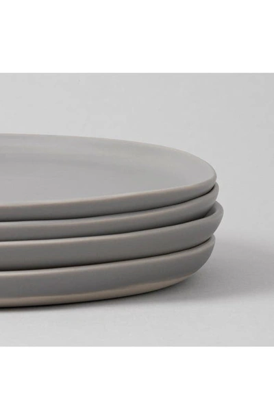 Shop Fable The Dinner Set Of 4 Plates In Dove Grey