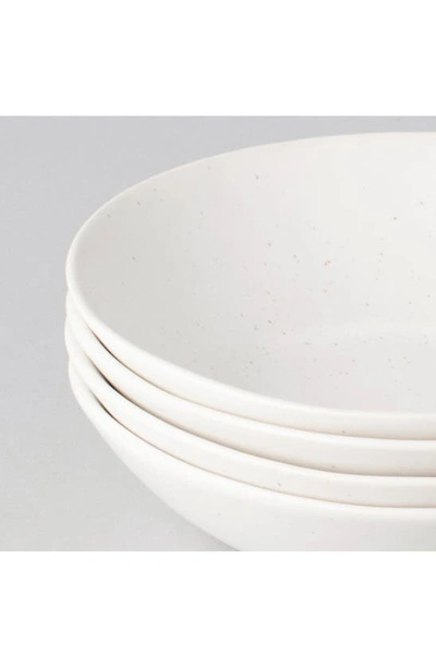 Shop Fable The Pasta Set Of 4 Bowls In Speckled White