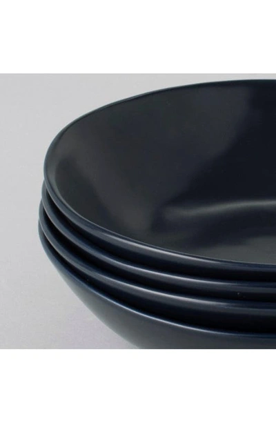 Shop Fable The Pasta Set Of 4 Bowls In Midnight Blue