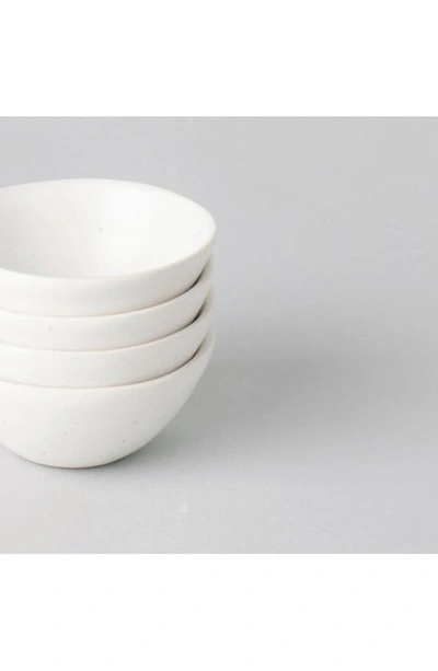 Shop Fable The Little Set Of 4 Bowls In Speckled White