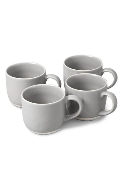 Shop Fable The Mugs Set Of 4 Mugs In Dove Grey