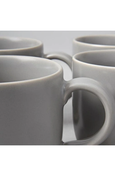 Shop Fable The Mugs Set Of 4 Mugs In Dove Grey