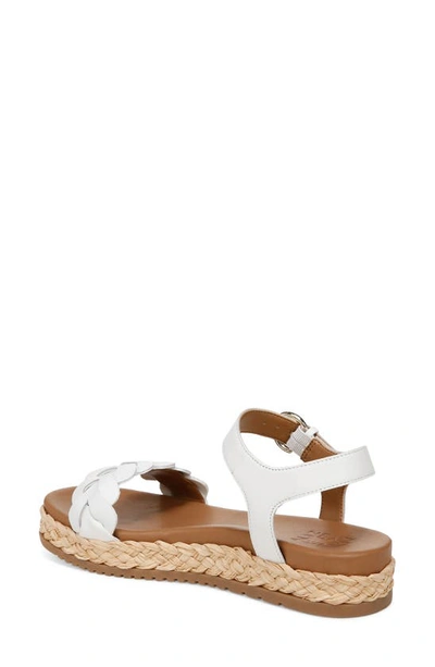 Shop Naturalizer Neila Ankle Strap Platform Sandal In White Leather