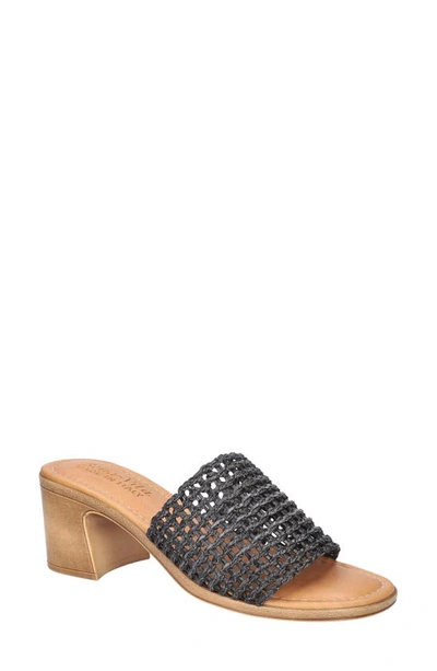 Shop Bella Vita Eni-italy Slide Sandal In Black Woven