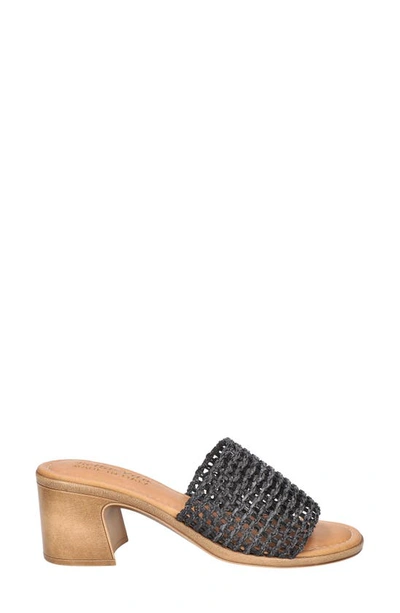 Bella Vita Eni-italy Slide Sandal In Black Woven