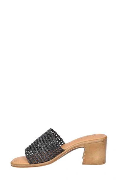 Bella Vita Eni-italy Slide Sandal In Black Woven