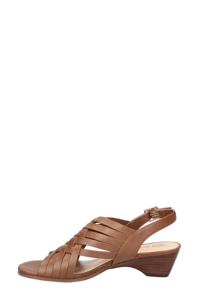 Shop Bella Vita Seble Slingback Sandal In Camel Burnished Leather