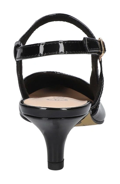 Bella Vita Kayce Pointed Toe Pump In Black Patent