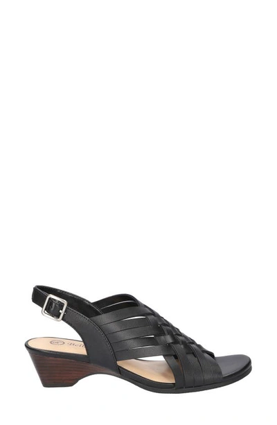 Shop Bella Vita Seble Slingback Sandal In Black Leather