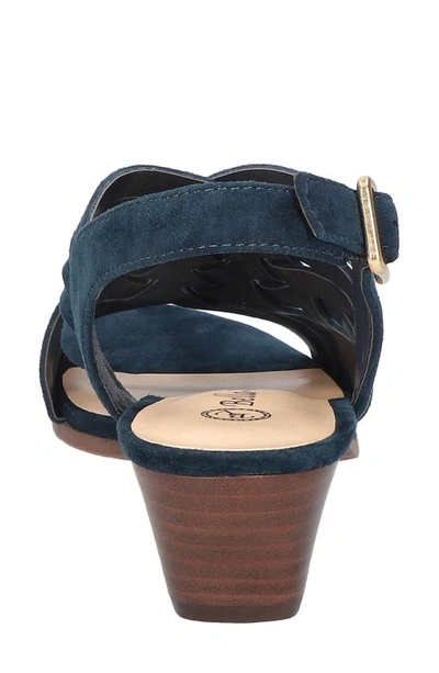 Shop Bella Vita Seble Slingback Sandal In Navy Suede Leather