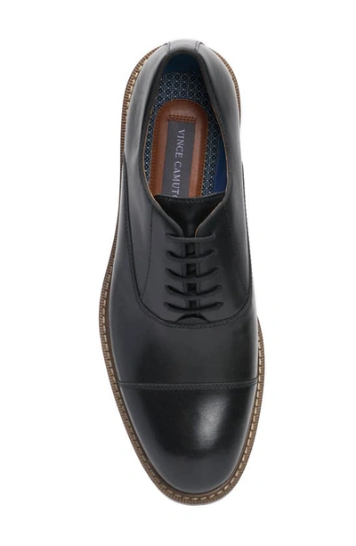 Shop Vince Camuto Loxley Cap Toe Oxford In Black