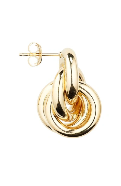 Lie Studio Vera Knot Tie Sterling Silver Earrings In 18knsterling Silver