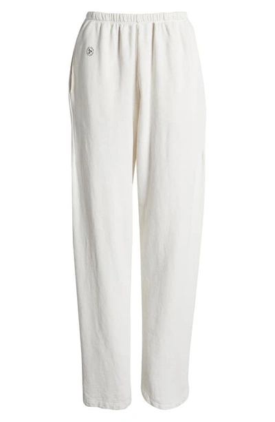 Shop Sami Miro Vintage Gender Inclusive Safety Pin Hemp & Organic Cotton French Terry Sweatpants In White