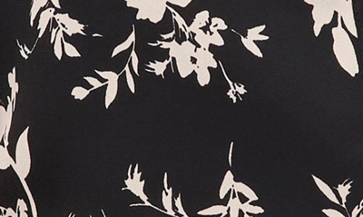 Shop Vince Camuto Floral Print Top In Rich Black