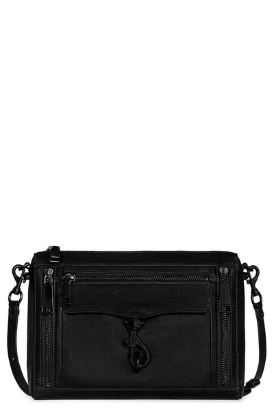 Shop Rebecca Minkoff Mac Leather Crossbody Bag In Black