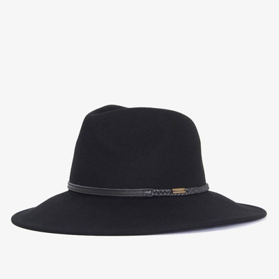 Shop Barbour Women's Tack Fedora Hat In Black