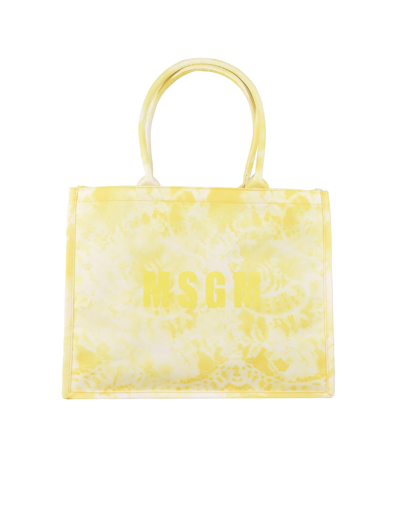 Shop Msgm Designer Handbags Women's Yellow Handbag