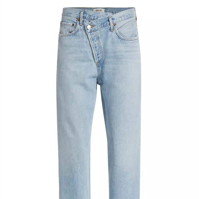 Shop Agolde Criss Cross Upsized Jeans In Blue