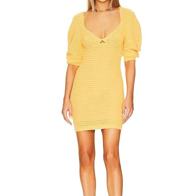Shop A.l.c Gigi Knit Dress In Yellow