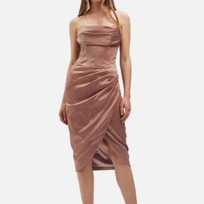 Shop Bardot Jamila Corset Dress In Brown