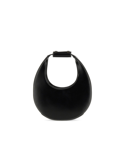 Shop Staud Designer Handbags Moon Mini Bag In Black
