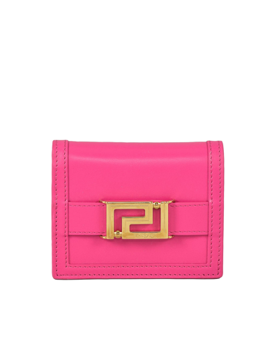 Shop Versace Designer Wallets Women's Fuchsia Wallet In Pink