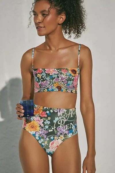 Shop Agua Bendita Alicia High-waisted Bikini Bottoms In Multicolor