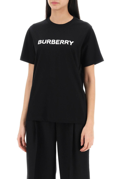 Shop Burberry Margot Logo T-shirt In Black