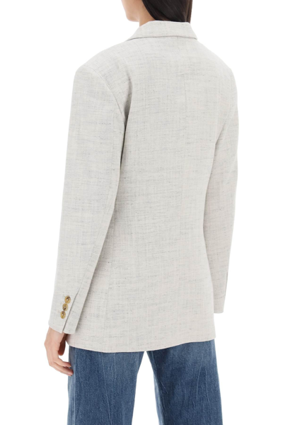 Shop Blazé Milano Daisy Laluna Single-breasted Blazer In Grey,neutro