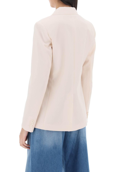 Shop Weekend Max Mara 'nervoso' Double-breasted Jacket In Light Wool In Neutro