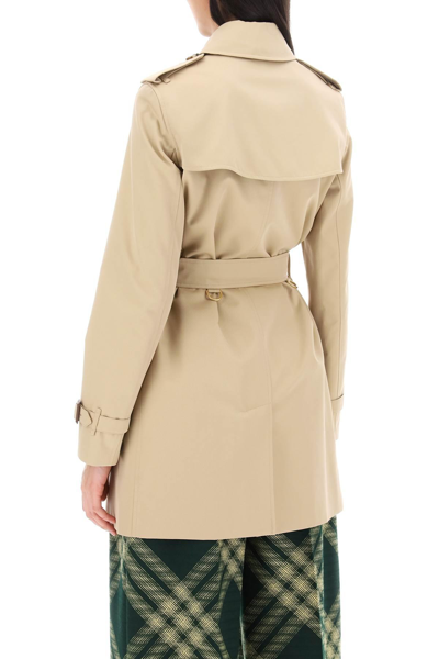 Shop Burberry Kensington Trench Coat In Beige