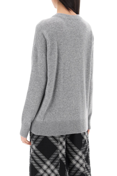 Shop Burberry "oversized Cashmere In Grey