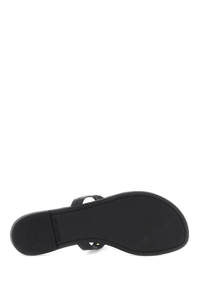 Shop Tory Burch Miller Flip-flop Slides In Black