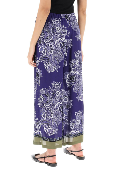 Shop Etro Cropped Palazzo Wide In Purple